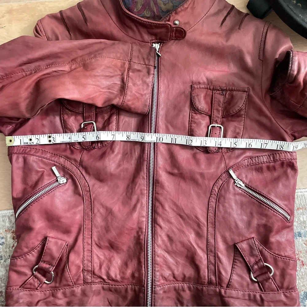 BOD & CHRISTENSEN Merlot Leather Jacket - Picture 10 of 11